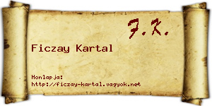 Ficzay Kartal névjegykártya